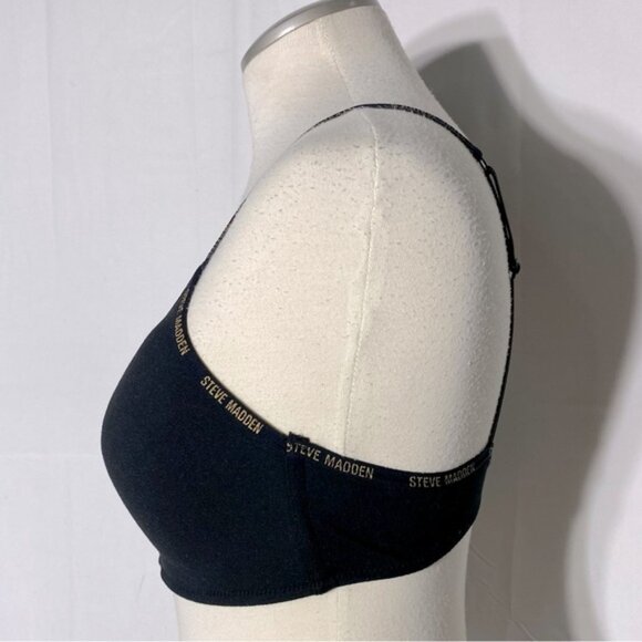 Steve Madden Black T Shirt Bra 36C - Picture 2 of 7